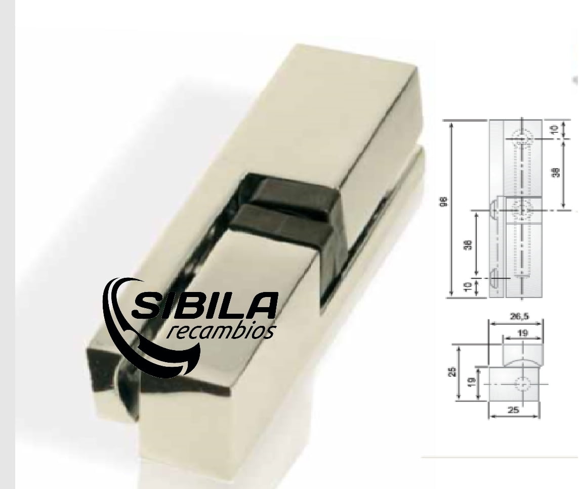 Bisagra G-306 Frigorífico Cromada