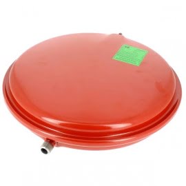 Vaso expansión Junkers 87054070050, 6 litros, rosca 3/8", diámetro 390 mm, ancho 70 mm, presión máxima 3 Bar.