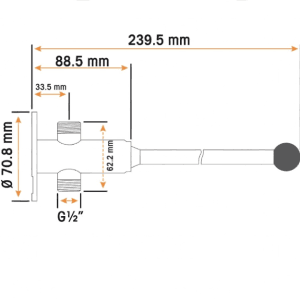 Grifo Agua Temporizado Accionado Por Rodilla