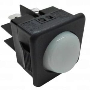 Pulsador Blanco 230V 10A GS-82 – Iluminado, Faston 6,3 mm