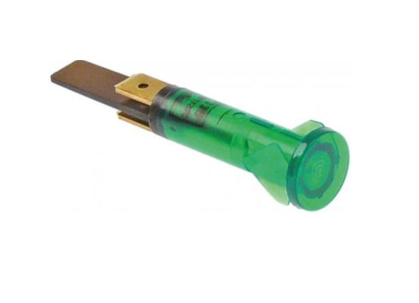 Piloto verde 230v Faston 2 unidades