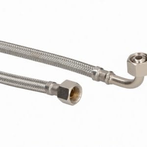 Manguera Flexible Inox 1m Acodada 3/8x3/8