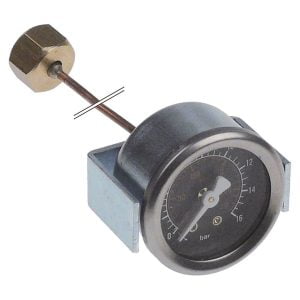 Manómetro 0–16 bar Ø40mm conexión posterior 1/4" H compatible con Expobar Carat y Diamant