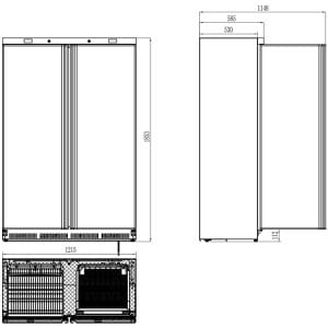 Nevera Expositora 2 puertas APS-802-C HC