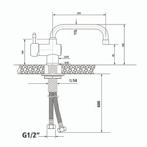 Grifo monomando GM-CB-16 S1