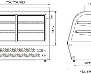 Vitrinas expositoras de sobremesa VERS-100 HC