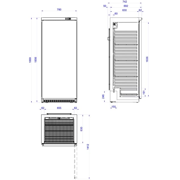 Nevera Expositora Edenox APS-651-C