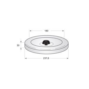 Tapa Inox Junta Picamarro Redonda Ø237mm
