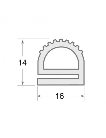 Burlete Puerta Armario Caliente (1 metro)