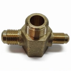 Racor 2 Vías 3/8" M x 3/8" H – 1/8" SAE M x 1/4" SAE M