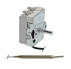 Termostato 300°C 1 Polo 1NO 16A con Sonda 65mm y Capilar 900mm